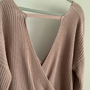 Open back sweater
